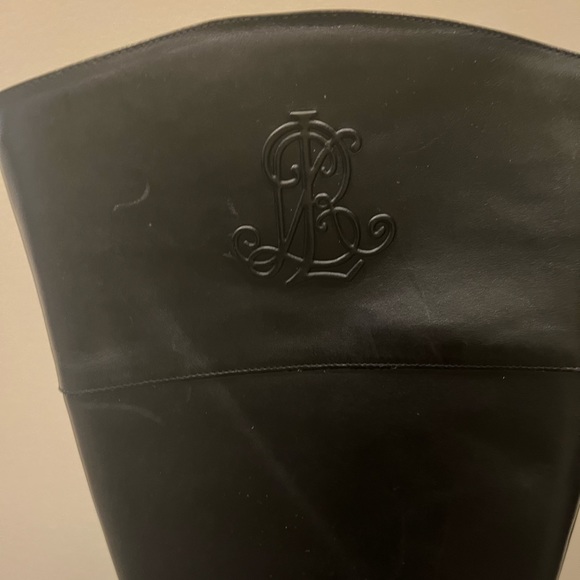 Ralph Lauren Knee High Black Boots - Picture 2 of 3